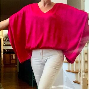 “Born to be Wild” Large Pink Leopard Flowy Blouse